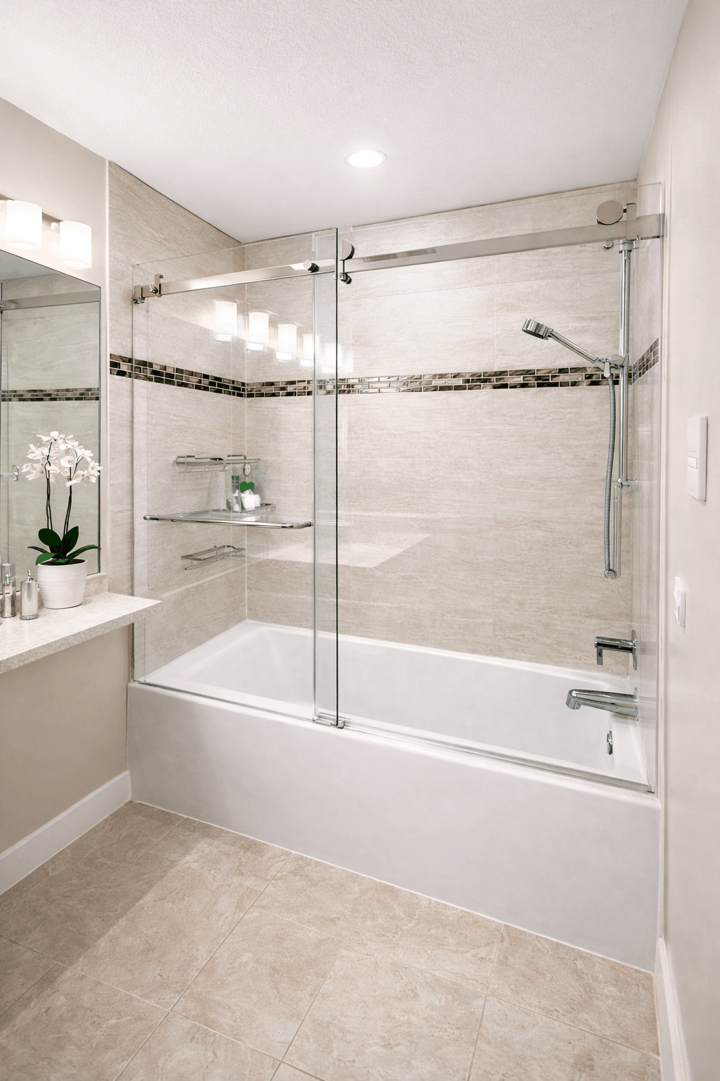 Frameless Bathtub Glass Door