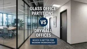 GlassEdge - glass office partition vs drywall