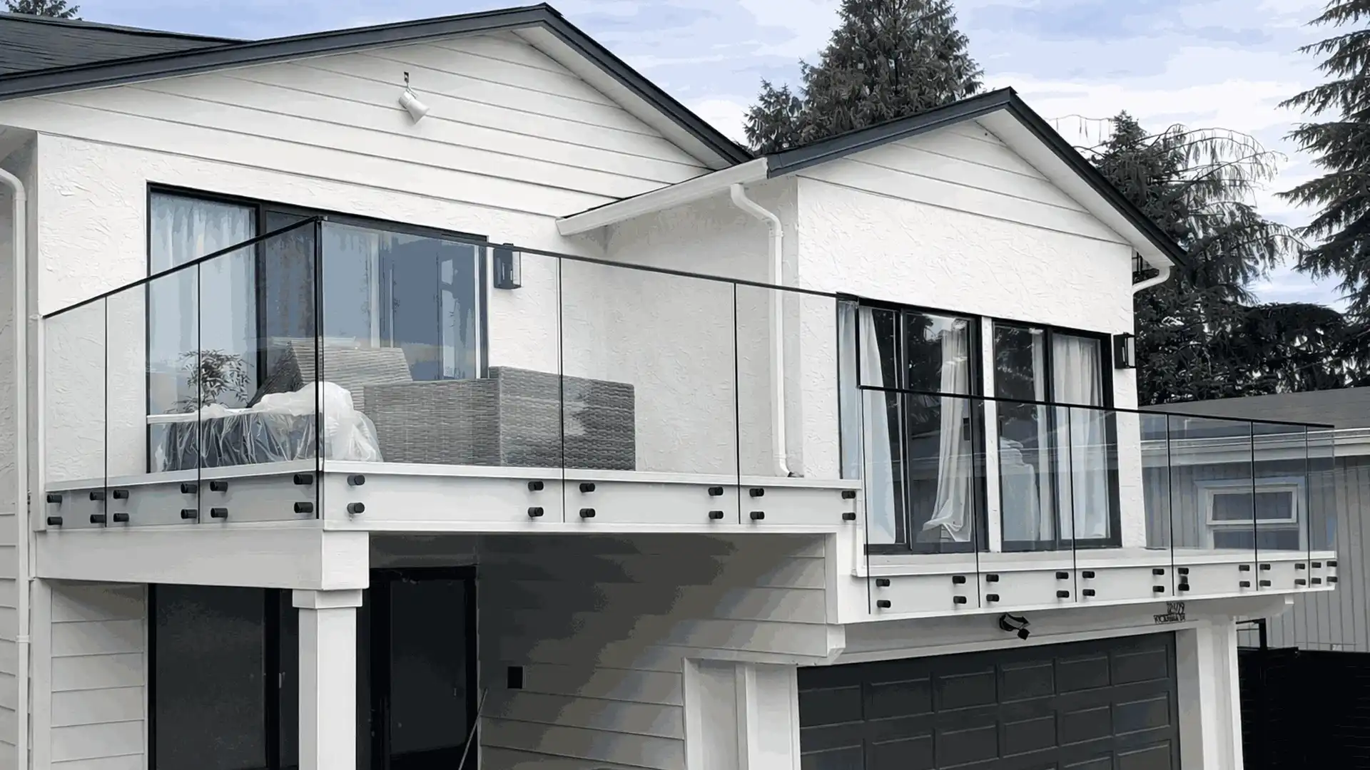 GlassEdge - exterior standoff glass railing