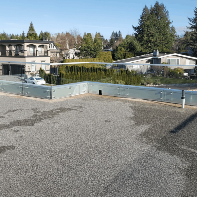 Exterior Glass railing with standoff system-C