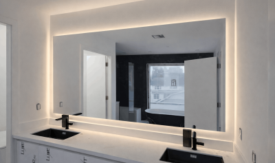 Frameless backlight Flat Polished Edge Mirror