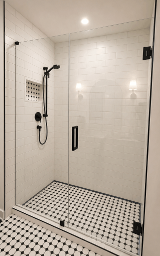 Installed shower- C