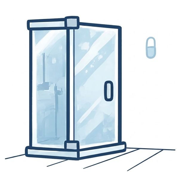 Swinging shower door