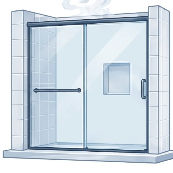 sliding glass shower doors frameless